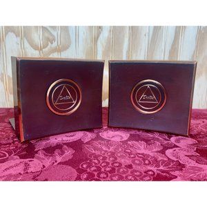 Vintage Delta (upper case) Symbol Triangle Weighted Bookends Pair 2lbs. Each Bro